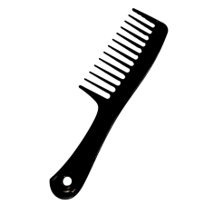  Ritka fogú nagy fekete fésű fodrászkellék