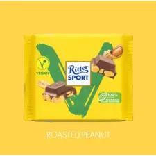 Ritter sport vegán pörkölt földimogyorós csokoládé 100 g reform élelmiszer