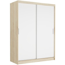  RIVANO III. Gardróbszekrény 150x200x60 - sonoma, fehér bútor