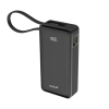 Rixus RXBP01 külső akkumulátor Power Bank 10000 mAh, 5V, fekete, akkumulátorjelzővel, hordozó szíjjal, USB-C/USB-A kompatibilis RIXUS  Elektronika Akkumulátorok