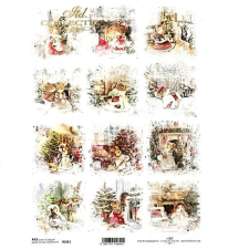  Rizspapír - egérke karácsonya dekorációs kellék