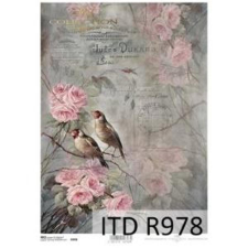  Rizspapír - madarak dekorációs kellék