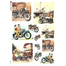  Rizspapír - régi idők motorja dekorációs kellék