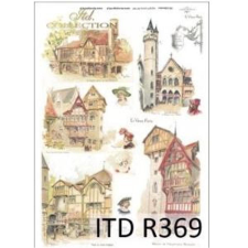  Rizspapír - régi városképek dekorációs kellék