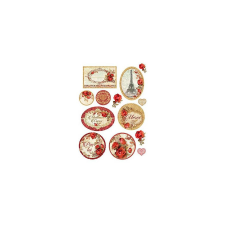  Rizspapír – rózsák és keretek dekorációs kellék