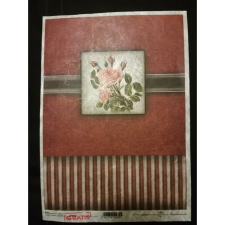 Rizspapír rózsás borító decoupage papír