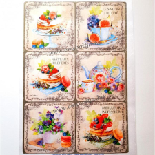  Rizspapír, sütik, hat kép dekorációs kellék