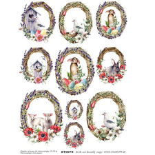  Rizspapír – tavaszi koszorúk dekorációs kellék