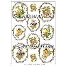  Rizspapír - Tavaszi madarak dekorációs kellék