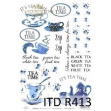  Rizspapír - Tea time dekorációs kellék