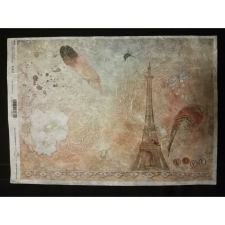 Rizspapír tollas Párizs decoupage papír