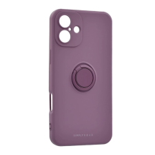 ROAR Amber szilikon hátlap kitámasztó gyűrűvel iPhone 16 lila tok és táska