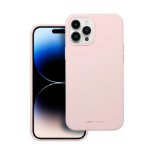 ROAR Apple iPhone 12 Pro Max prémium szilikon tok velúr béléssel, világos rózsaszín tok és táska