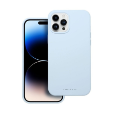 ROAR Apple iPhone 12 Pro Max prémium szilikon tok velúr béléssel, világoskék tok és táska