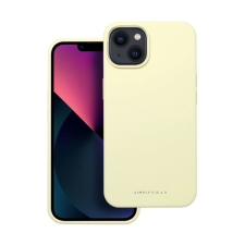 ROAR Apple iPhone 13 prémium szilikon tok velúr béléssel, világossárga tok és táska