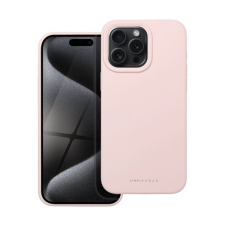 ROAR Apple iPhone 15 Pro Max prémium szilikon tok velúr béléssel, világos rózsaszín tok és táska