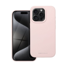 ROAR Apple iPhone 15 Pro prémium szilikon tok velúr béléssel, világos rózsaszín tok és táska