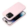 ROAR Apple iPhone 16 Pro prémium szilikon tok velúr béléssel, világosrózsaszín