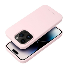 ROAR Apple iPhone 16 Pro prémium szilikon tok velúr béléssel, világosrózsaszín tok és táska