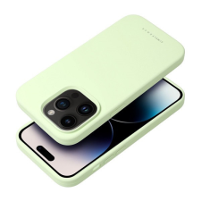 ROAR Apple iPhone 16 Pro prémium szilikon tok velúr béléssel, világoszöld tok és táska