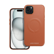 ROAR Leather Magsafe iPhone 15 Plus eco bőr tok, barna tok és táska