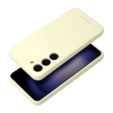 ROAR Samsung Galaxy S23 5G prémium szilikon tok velúr béléssel, világossárga tok és táska