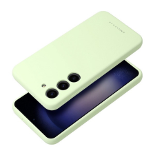 ROAR Samsung Galaxy S24 5G prémium szilikon tok velúr béléssel, világoszöld tok és táska