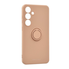 ROAR Samsung Galaxy S25 (SM-S931) amber szilikon telefonvédő (tartógyűrű, mágneses, kameravédő) rózsaszín tok és táska