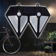 Robi 72 ledes kültéri napelemes fali lámpa, fény- és mozgásérzékelővel (8019) kültéri világítás
