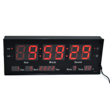 Robi Falra szerelhető LED digitális óra / dátum és hőmérséklet jelzővel falióra