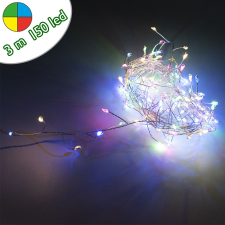 Robi Karácsonyi drótos LED fényfüzér - multicolor, 150 ledes / 3 m karácsonyfa izzósor