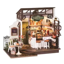 Robotime 3D Fa puzzle Kávézó kreatív és készségfejlesztő