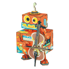 Robotime 3D puzzle játék doboz Zenés robot játékhangszer