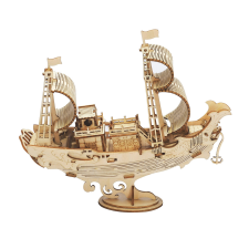 RoboTime fa 3D puzzle Japán vitorlás hajó puzzle, kirakós