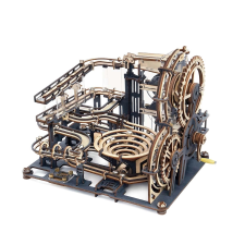 Robotime Rokr 3D fa puzzle golyópálya: Éjszakai város 294 darabos puzzle, kirakós