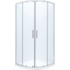Roca Town-N Rondo zuhanykabin 90x90 cm félkör alakú króm fényes/átlátszó üveg AMP2509012M kád, zuhanykabin