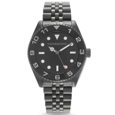  RoccoBarocco férfi karóra, fekete, rozsdamentes acél, 40 mm, WR50 karóra