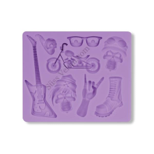  Rocksztár Fondant Formázó - Szilikon Dekorációs Eszköz sütés és főzés