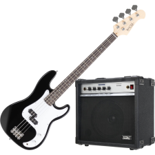 Rocktile Puncher E-Basszusgitár (Fekete) Szett Soundking Basszusgitár Erősítővel Együtt gitár és basszusgitár