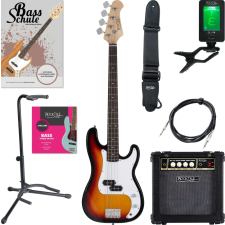 Rocktile Puncher elektromos basszusgitár Sunburst Szett +szíj +kábel +iskola gitár és basszusgitár