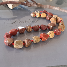  Rodonit gyöngysor 1,3 cm-es szemek. nyaklánc