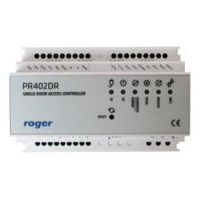 Roger PR402DR 35 mm-es DIN sínre szerelhető beléptetésvezérlő, egy átjáró kétirányú vezérlése biztonságtechnikai eszköz