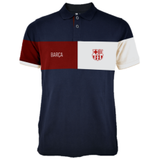 Rogers A Barça trikolor galléros pólója - S