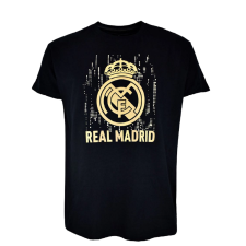 Rogers A Real Madrid címeres pólója - fekete-arany - 2XL férfi póló