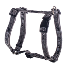 ROGZ FANCY DRESS H-Hám XL Ezüst gekkós nyakörv, póráz, hám kutyáknak