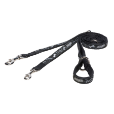 ROGZ FANCY DRESS Multi-póráz XL 1,8 m Fekete csontmintás nyakörv, póráz, hám kutyáknak