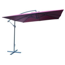 ROJAPLAST 8080 függő napernyő, hajtókarral - bordó - 270 x 270 cm kerti bútor