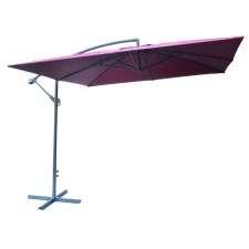 Rojaplast 8080 függő napernyő, hajtókarral - bordó - 270 x 270 cm kerti bútor