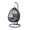 Rojaplast BOGOTA exkluzív polyrattan függőszék, talppal, fekete ()
