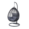 Rojaplast BOGOTA exkluzív polyrattan függőszék, talppal, fekete 1080